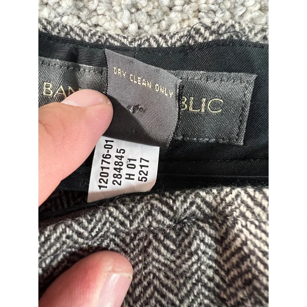 Banana Republic Mens Grey Herringbone Wool Blend Cargo Trousers 33x32